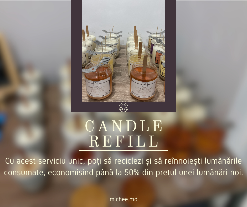 Reciclare recipient MICHEE Reumplere borcan lumânare Candle refill MICHEE