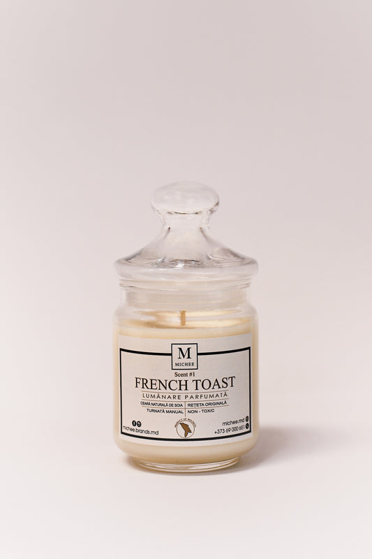 Lumânare parfumată MICHEE - Ceară soia - Winter Collection - Sărbători de Iarnă - Vetro - French Toast - vanilie scorțișoară