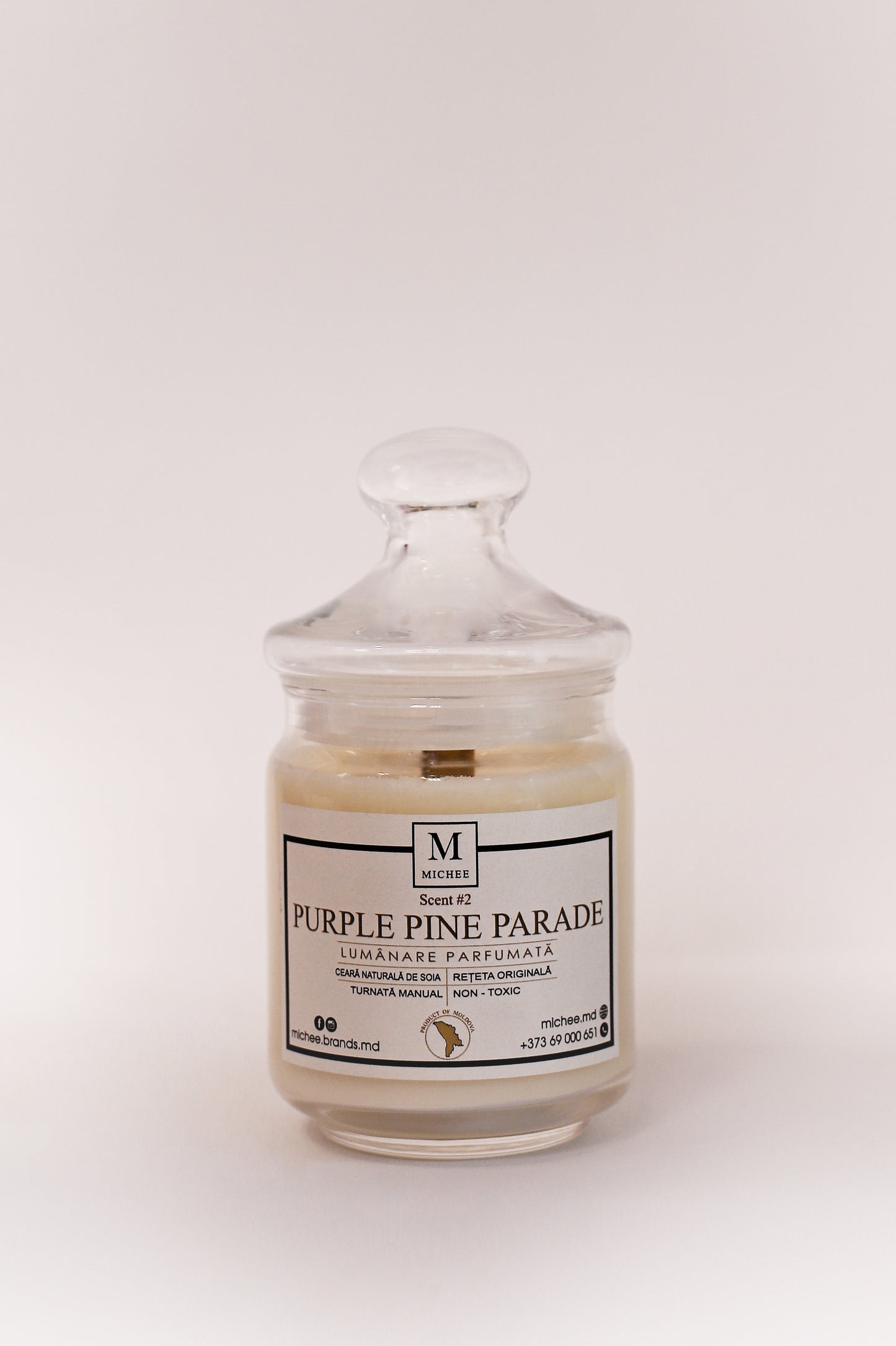 Lumânare parfumată - Purple Pine Parade - Vetro WoodWick by MICHEE lumanari parfumate