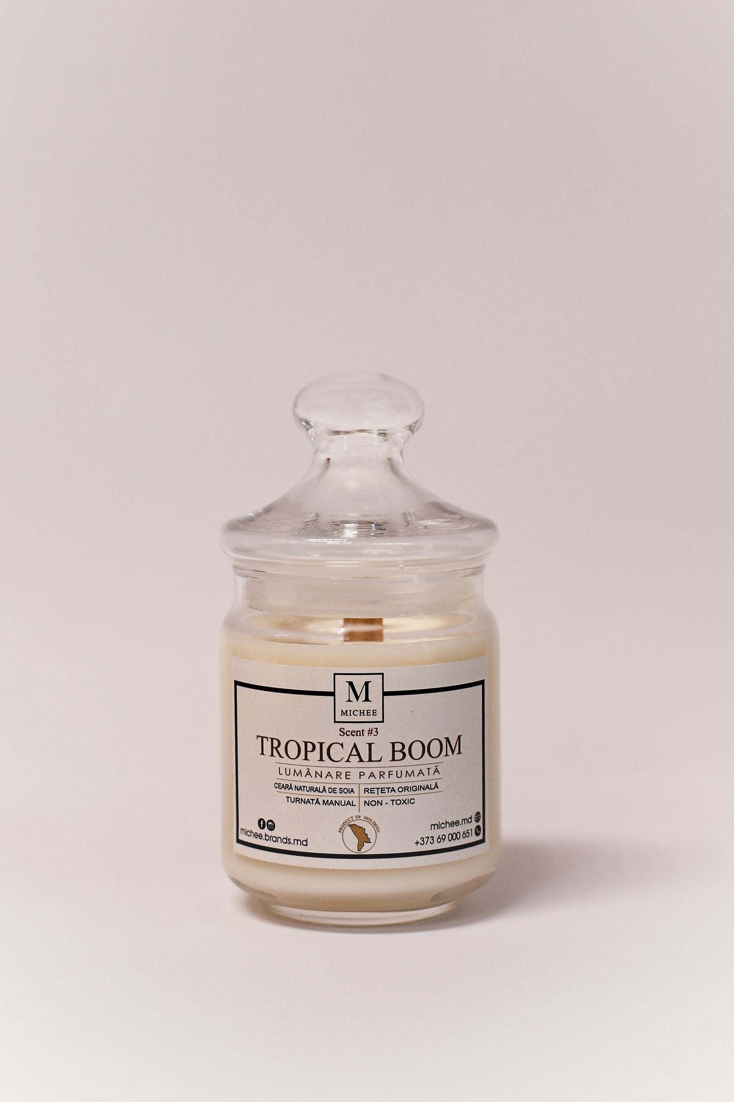 Lumânare parfumată - Tropical Boom - Vetro WoodWick by MICHEE lumanari parfumate