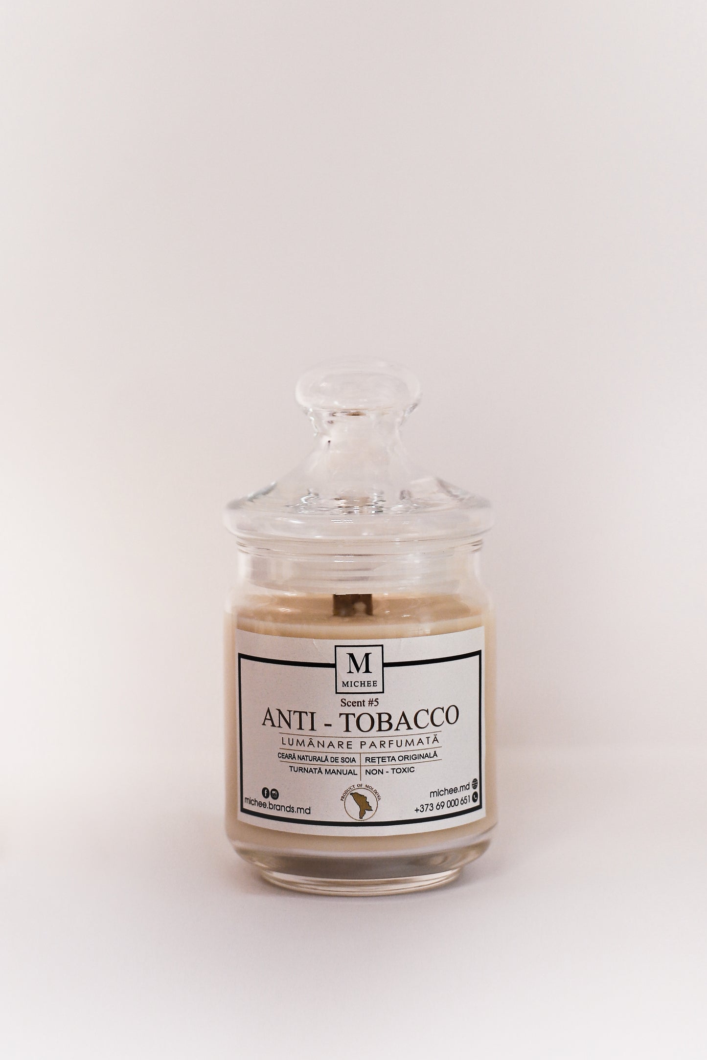 Lumânare parfumată - Anti-tobacco - Vetro WoodWick by MICHEE lumanari parfumate