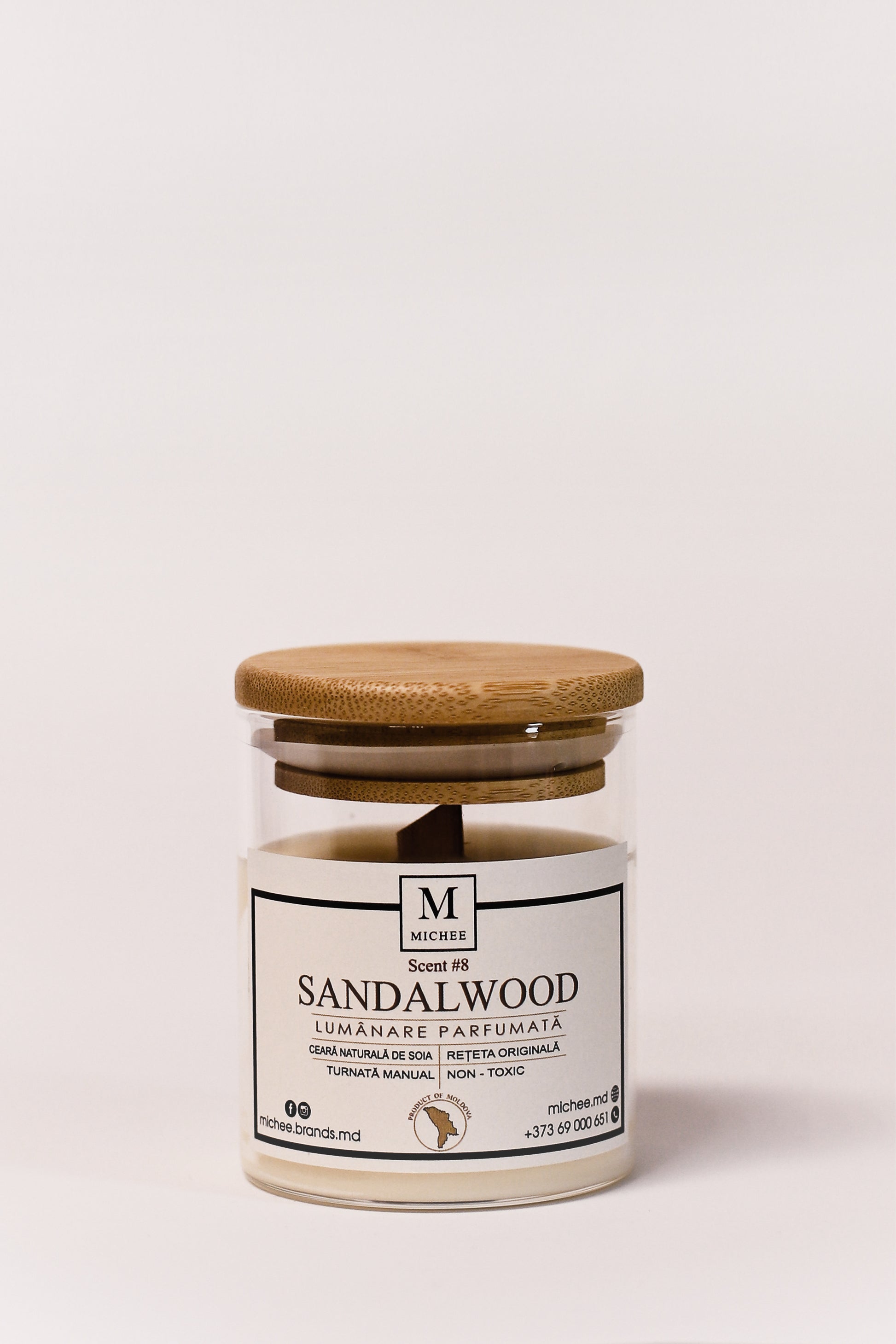 Lumânare parfumată - Sandalwood - Vela WoodWick by MICHEE lumanari parfumate